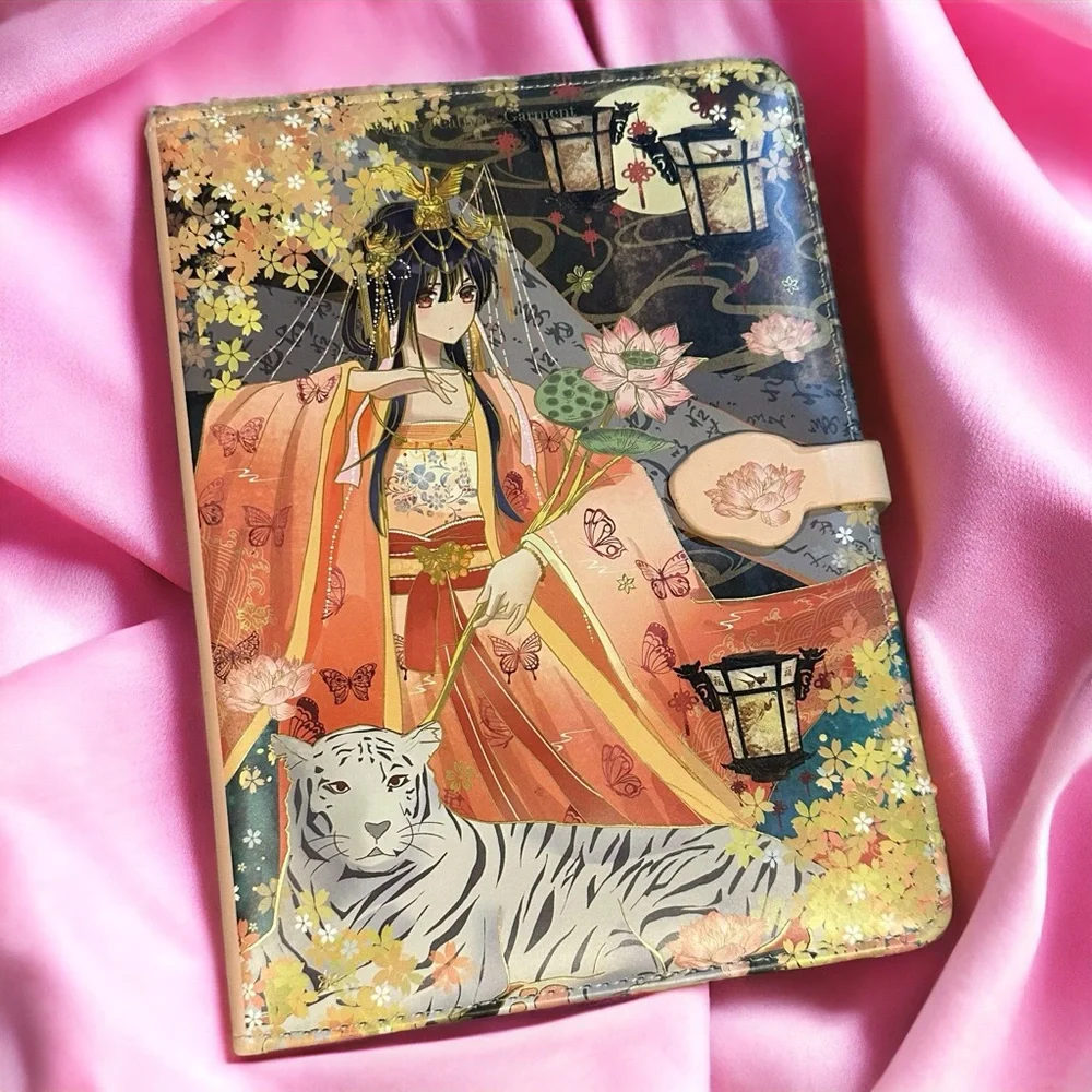 Unbranded Kawaii Girl Garden & Tiger Magnetic Closure Planner Book Notebook
